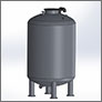 closed vertical tank with legs image