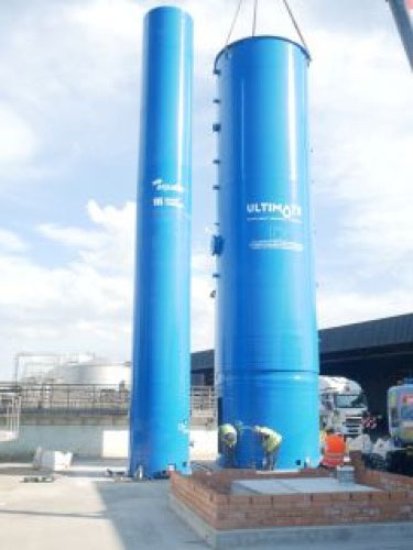 Project completed of 2 gas washing towers